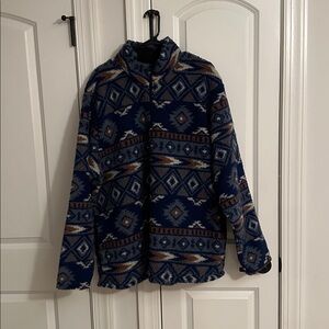 Wrangler Black and Blue Fleece Pullover